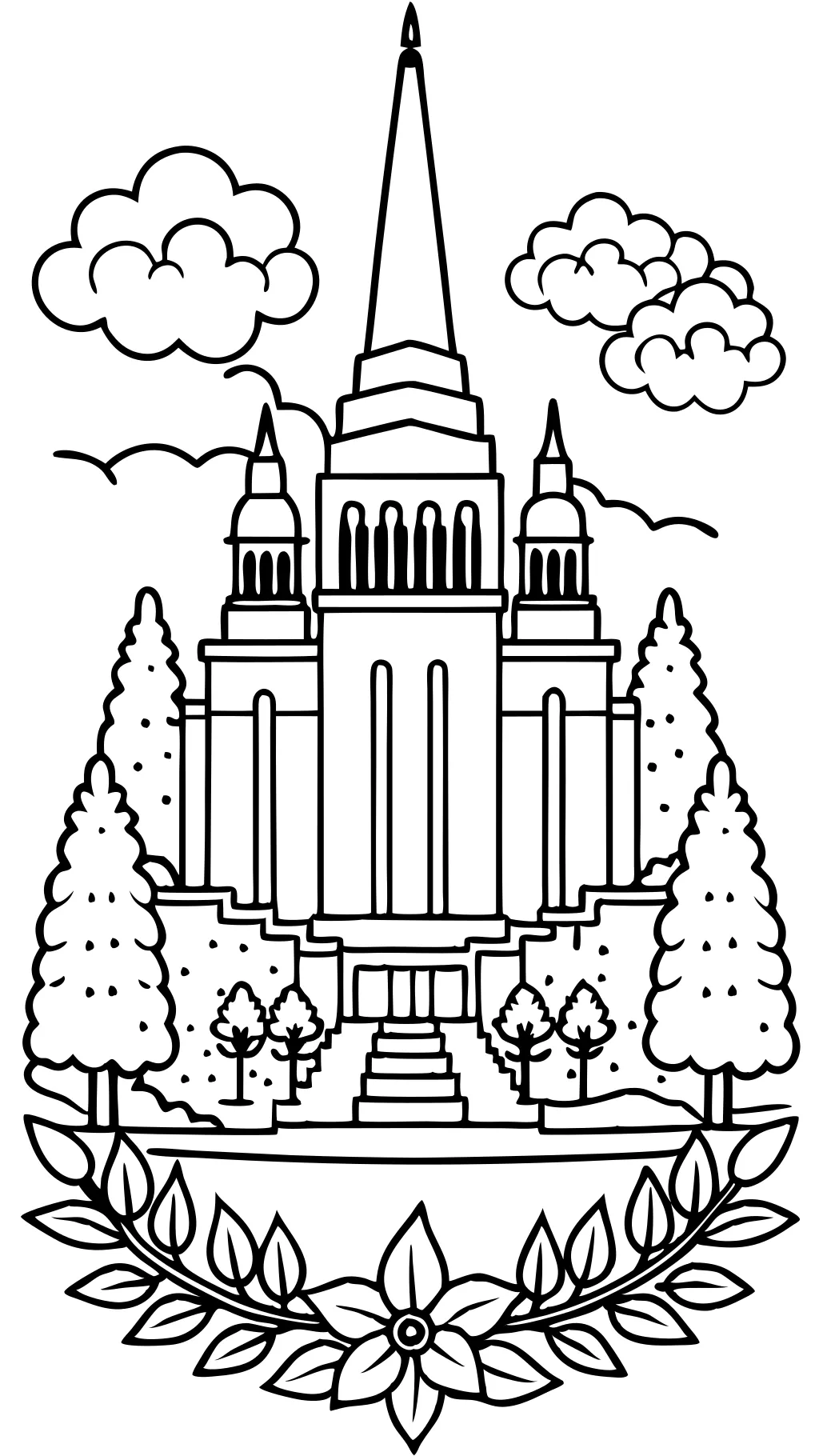 coloriages des temples LDS